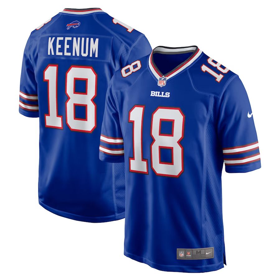 Men Buffalo Bills 18 Case Keenum Nike Royal Game Player NFL Jersey